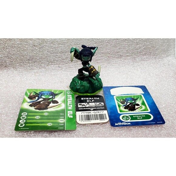 Skylander Spyro's Adventure Stealth Elf Figure With Card & Sticker - Picture 1 of 11